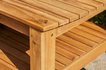 Table en bois d'eucalyptus pour barbecue Big Green Egg Large