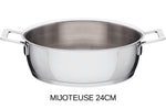 Batterie de cuisine Alessi Pots&Pans 7 pièces tout inox 18/10 design par Jasper Morrison