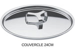 Batterie de cuisine Alessi Pots&Pans 7 pièces tout inox 18/10 design par Jasper Morrison