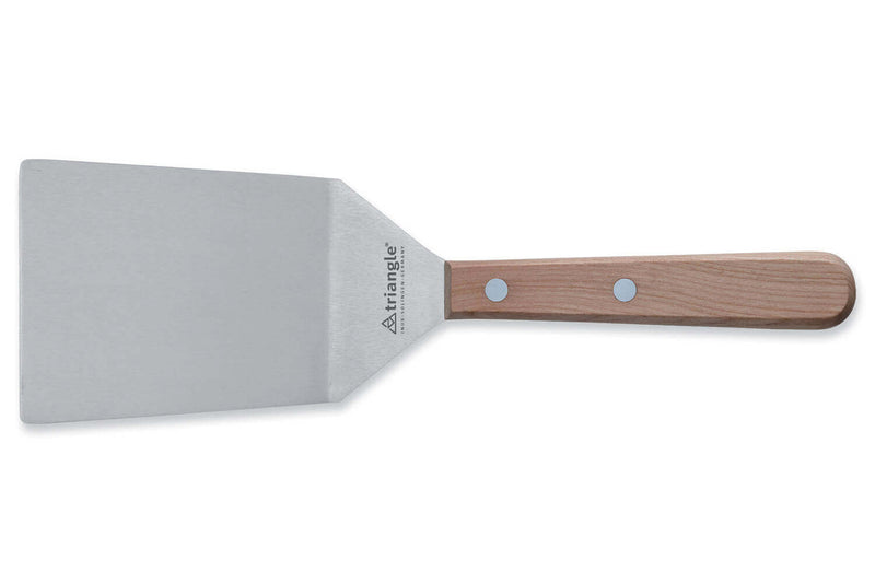 Spatule coudée large Triangle manche en bois de cerisier