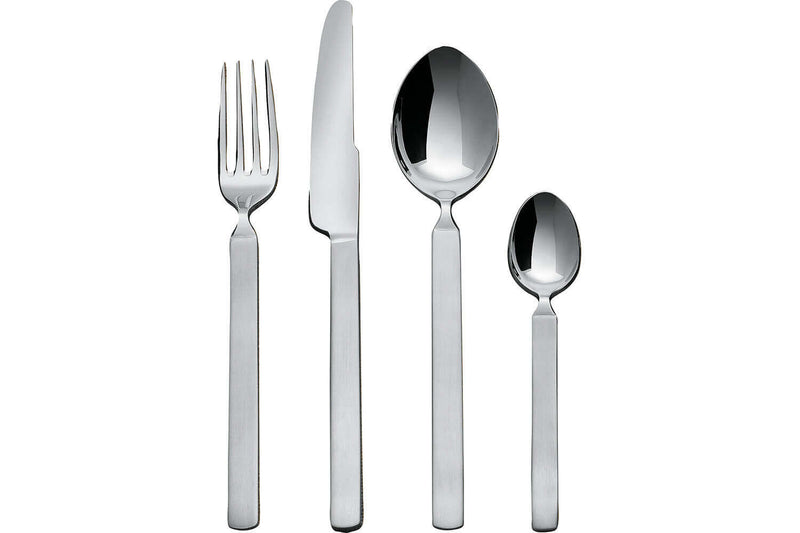 Ménagère 24 couverts Alessi Dry inox 18/10 manches satinés design par Achille Castiglioni