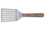 Spatule ajourée coudée large Triangle manche en bois de cerisier