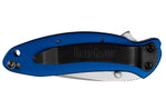 Couteau pliant Kershaw Scallion Navy Blue KS.1620NB manche en aluminium anodisé bleu 8,9cm