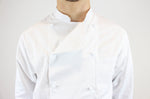 Veste de cuisine unisexe Egochef Rex blanche 100% coton à manches longues