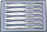 Coffret 6 couteaux table monobloc Laguiole Arbalète G.DAVID 23cm inox microdentés