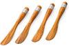 Set de 4 tartineurs Bérard Acero fait main en olivier 17cm