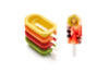 Set de 4 moules à glace Lékué en silicone 95ml - 4 couleurs