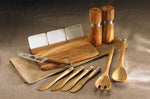 Set de 4 tartineurs Bérard Acero fait main en olivier 17cm