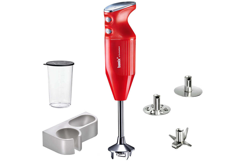 Mixeur Plongeant Bamix M200 Mono rouge avec accessoires