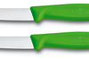 2 Couteaux d'office Victorinox verts lame 8cm pointe milieu