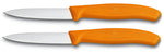 2 Couteaux d'office Victorinox oranges lame 8cm pointe milieu