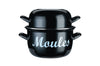 Marmite à moules KitchenCraft World of Flavors en acier émaillé - 18cm