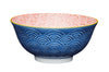 Bol en grès émaillé KitchenCraft motif arc bleu et rouge
