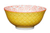 Bol en grès émaillé KitchenCraft motif floral jaune et rouge