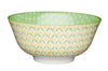 Bol en grès émaillé KitchenCraft motif géométrique vert et jaune