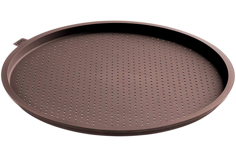 Moule à pizza Lékué ø36cm perforé marron en silicone Platinum