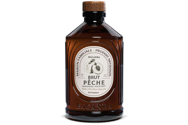 Sirop de pêche brut artisanal Bacanha certifié biologique 40cl