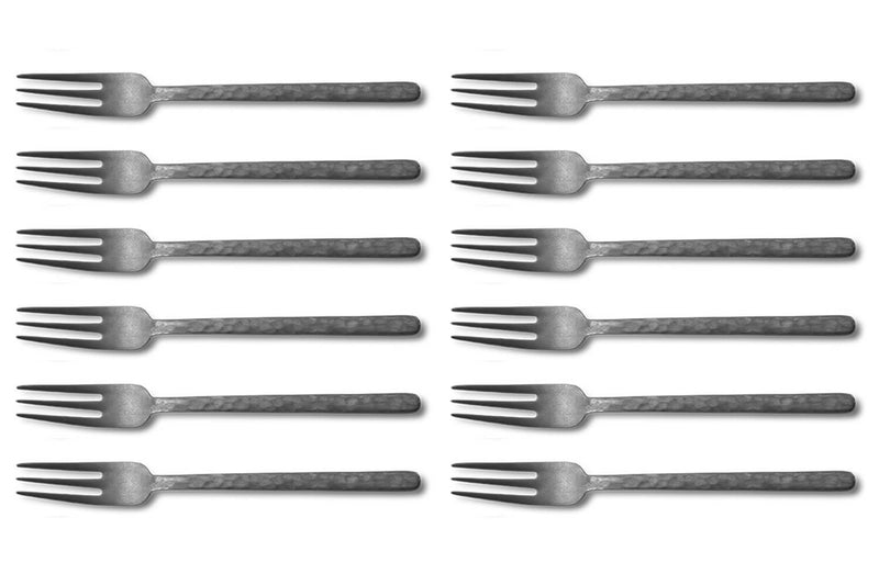 Set de 12 fourchettes de table Culter Kodai 3 dents XL 19,5cm - Vintage Grey