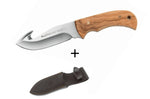 Couteau Muela Bisonte 9224 lame 11,5cm manche en bois d'olivier + étui en cuir