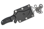Couteau Spyderco ARK FB35PBK lame 5,5cm manche noir + étui polymère avec chaînette