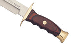 Couteau Muela Bowie 9238 lame en inox 16cm manche en bois de stamina + étui en cuir