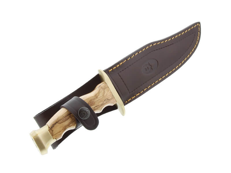 Couteau Muela Bowie 9271 lame en inox 16cm manche en bois d'olivier + étui en cuir