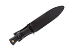 Couteau Muela Escorp 9311 lame noire en inox 19cm manche en gomme noire + étui en cuir
