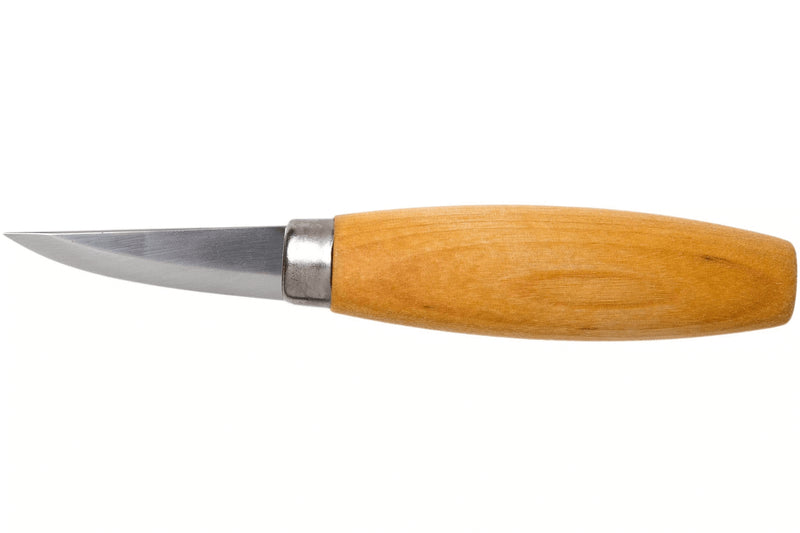 Couteau à sculpter Mora 120 106.1600 lame carbone laminé 6cm manche bouleau + étui