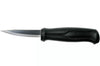 Couteau à sculpter bois Mora Basic 12658 lame inox 7,5cm manche polypropylène noir + étui
