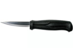 Couteau à sculpter bois Mora Basic 12658 lame inox 7,5cm manche polypropylène noir + étui