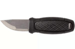 Petit couteau de poche Mora Eldris 12629 lame inox 5,9cm manche caoutchouc noir avec allume-feu + étui