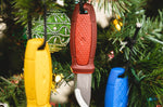 Petit couteau de poche Mora Eldris 12630 lame inox 5,9cm manche caoutchouc rouge avec allume-feu + étui