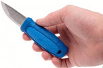 Couteau de poche Mora Eldris 12649 lame inox 5,9cm manche caoutchouc bleu + étui