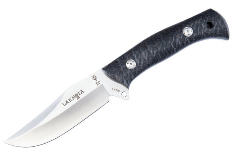 Couteau Muela Lakhota 9317 lame en inox 12cm manche en micarta noir + étui en cuir