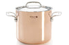 Marmite en cuivre inox 20cm De Buyer Prima Matera compatible induction anses en inox avec couvercle