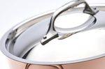 Marmite en cuivre inox 20cm De Buyer Prima Matera compatible induction anses en inox avec couvercle