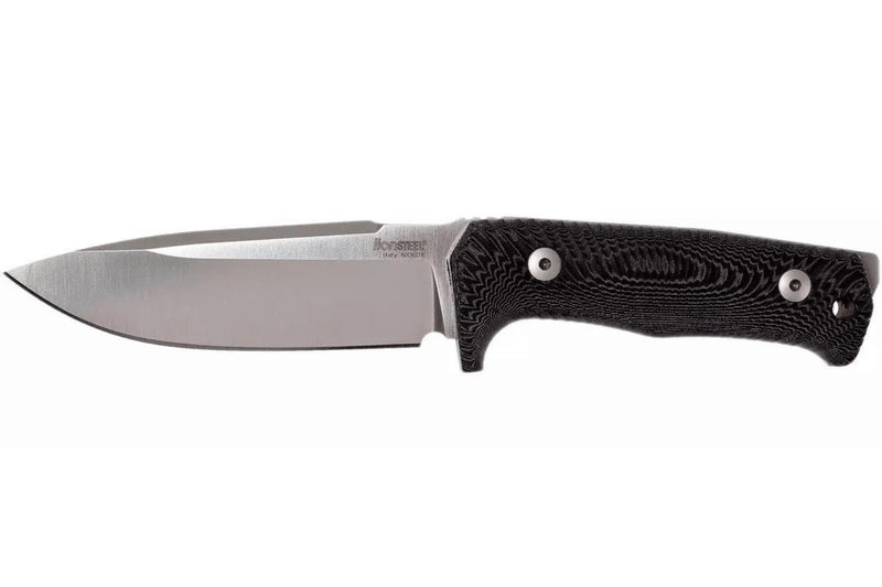 Couteau LionSteel T5.MI lame 12,8cm manche en micarta noir + étui en cuir