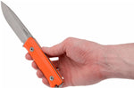 Couteau LionSteel B40.GOR lame 10,3cm manche en G10 orange + étui en cuir