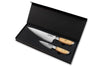 Coffret 2 couteaux Fukito Pakka San Mai Chef + Office