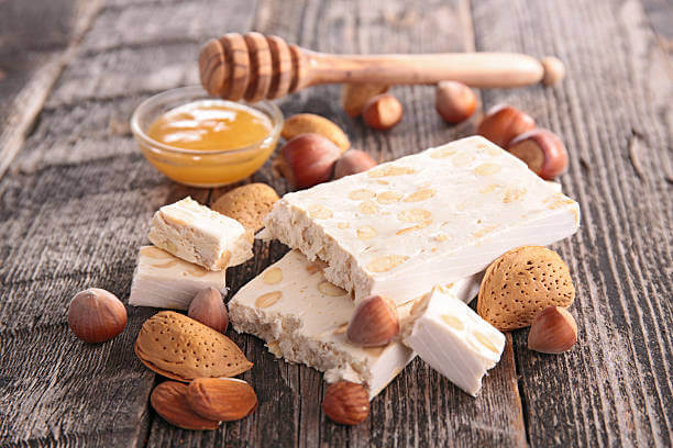6 feuilles azyme striées blanches spécial nougat Scrapcooking