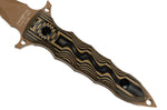 Couteau Fox Military Modras FX.508 lame 17,5cm manche G10 marron/noir + étui en cuir