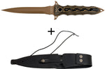 Couteau Fox Military Modras FX.508 lame 17,5cm manche G10 marron/noir + étui en cuir