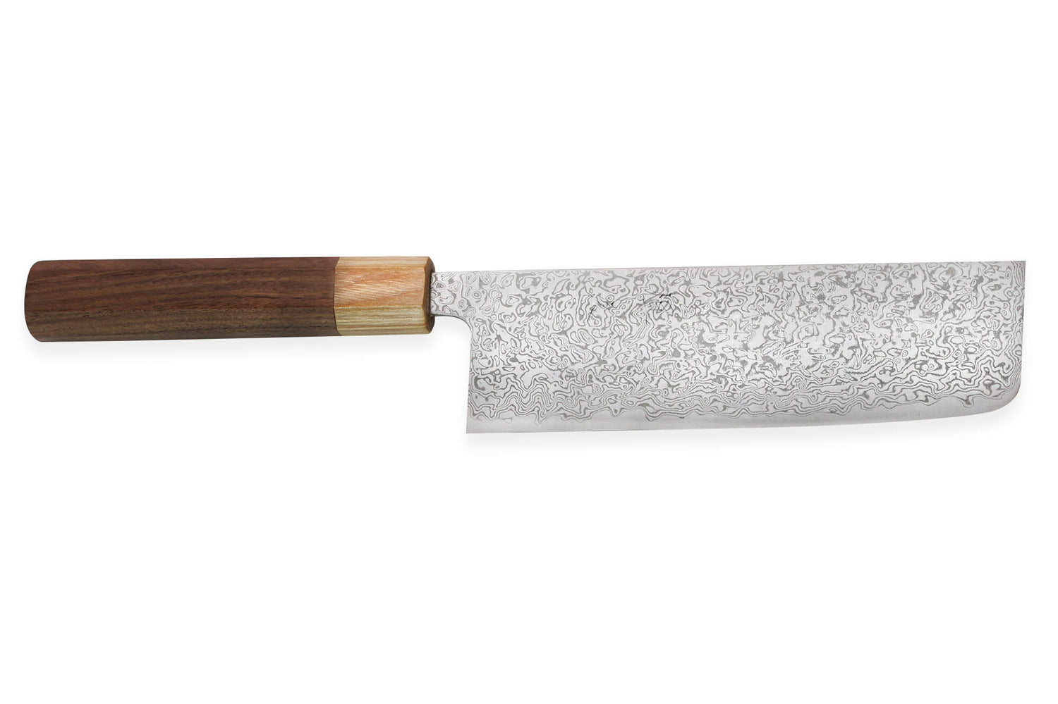 Couteau nakiri japonais Tsunehisa SLD Damas bois de rose 16,5cm