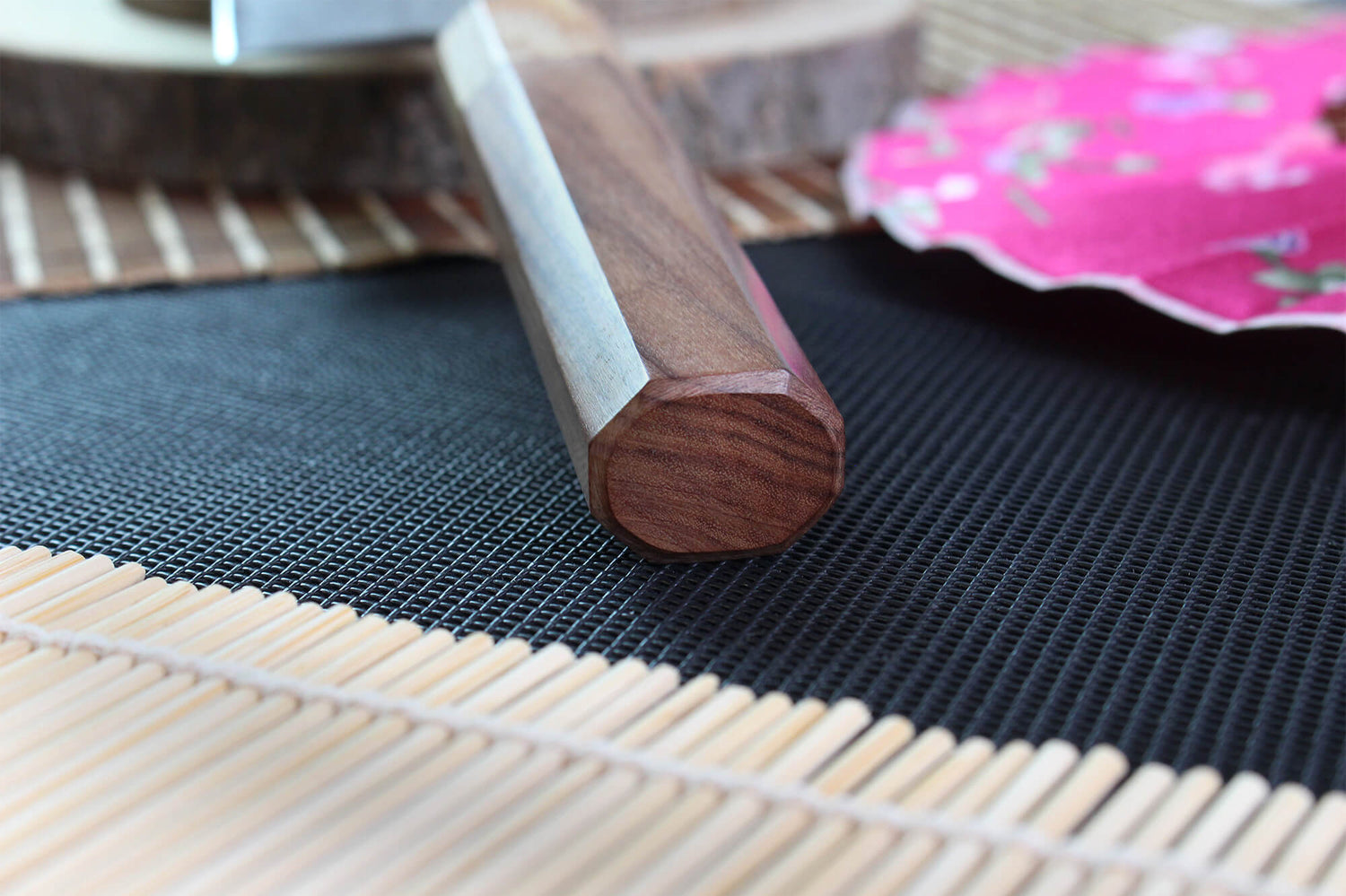 Couteau nakiri japonais Tsunehisa SLD Damas bois de rose 16,5cm