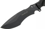 Couteau Fox Military Parus FX.9CM06 lame 17,5cm manche Forprene noir + étui en nylon + kit de survie