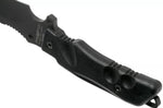Couteau Fox Military Parus FX.9CM06 lame 17,5cm manche Forprene noir + étui en nylon + kit de survie