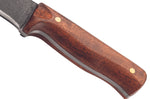 Couteau Herbertz 585518 lame damassée 17,9cm manche cerisier + étui en cuir + allume-feu
