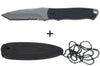 Couteau de cou Herbertz 103407 lame tanto 7cm manche polymère noir + étui