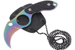 Couteau de cou karambit Herbertz 572904 lame 4cm manche G10 noir + étui
