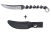 Couteau Herbertz 102011 lame 10,3cm manche torsadé en inox avec étui